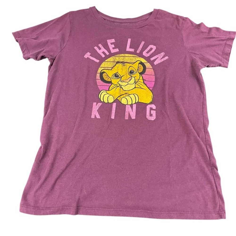 JR Womens Disney Lion King T-Shirt THE LION KING SIMBA Crackle Design Size M 7-9